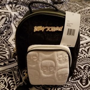 Betsey Johnson mini skull backpack